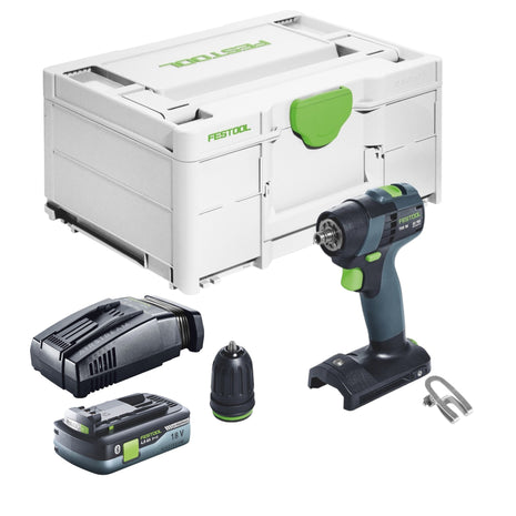 Festool TXS 18-Basic Perceuse-visseuse sans fil 18 V 40 Nm Brushless + 1x batterie 4,0 Ah + chargeur rapide + Systainer