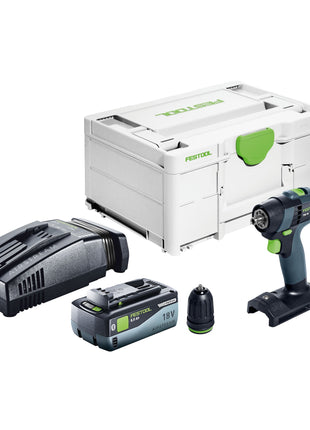 Festool TXS 18-Basic akumulatorowa wiertarko-wkrętarka 18 V 40 Nm bezszczotkowa + 1x akumulator 8,0 Ah + szybka ładowarka + systainer