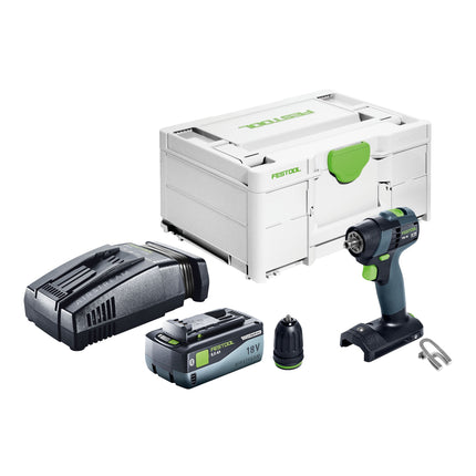 Trapano avvitatore a batteria Festool TXS 18 Basic 18 V 40 Nm brushless + 1x batteria ricaricabile 8,0 Ah + caricatore rapido + systainer