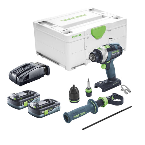 Festool TPC 18/4 I-Basic cordless impact drill 18 V 75 Nm + 2x rechargeable battery 4.0 Ah + quick charger + systainer