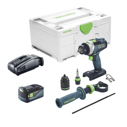 Trapano a percussione a batteria Festool TPC 18/4 I-Basic 18 V 75 Nm + 1x batteria ricaricabile 5,0 Ah + caricatore rapido + systainer
