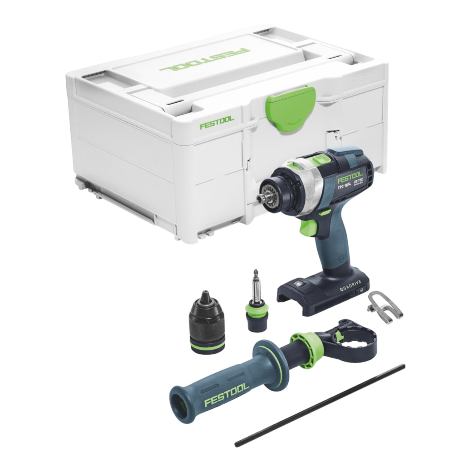 Festool TPC 18 4 I Basic Akku Schlagbohrschrauber 18 V 75 Nm 2x Akku 5 0 Ah Schnellladegeraet Systainer 1 - toolbrothers