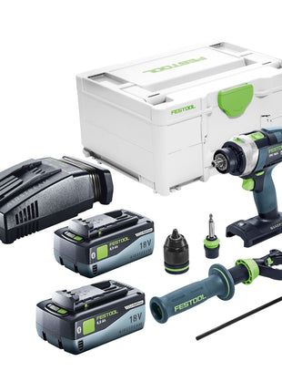 Festool TPC 18/4 I-Basic Perceuse-visseuse à percussion sans fil 18 V 75 Nm + 2x batterie 8,0 Ah + étui à chargement rapide + Systainer