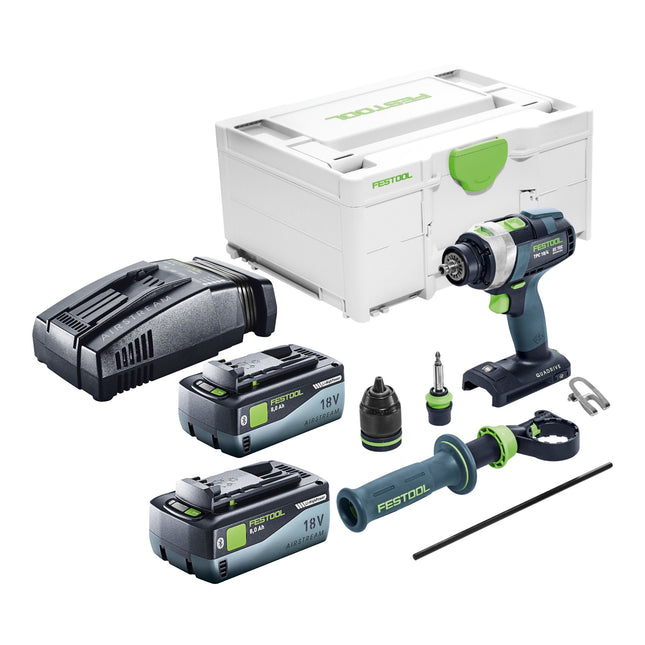 Festool TPC 18/4 I-Basic trapano a percussione a batteria 18 V 75 Nm + 2x batteria ricaricabile 8,0 Ah + caricatore rapido + systainer