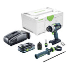 Trapano avvitatore a batteria Festool TDC 18/4 I-Basic 18 V 75 Nm brushless + 1x batteria ricaricabile 4,0 Ah + caricatore rapido + systainer