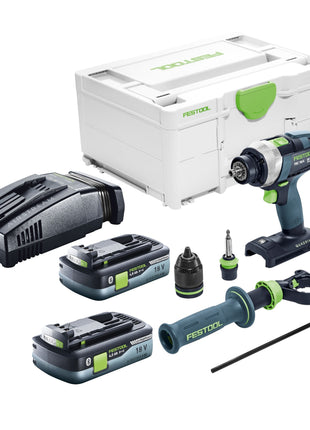 Festool TDC 18/4 I-Basic akumulatorowa wiertarko-wkrętarka 18 V 75 Nm bezszczotkowa + 2x akumulator 4,0 Ah + szybka ładowarka + systainer