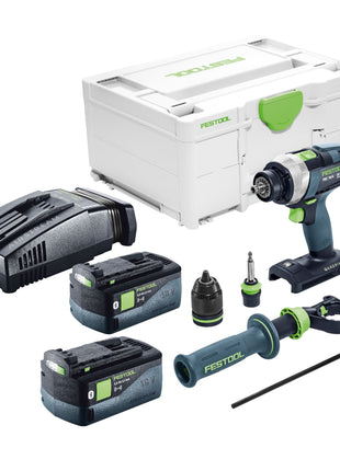 Festool TDC 18/4 I-Basic akumulatorowa wiertarko-wkrętarka 18 V 75 Nm bezszczotkowa + 2x akumulator 5,0 Ah + szybka ładowarka + systainer