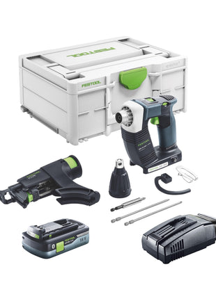 Festool DURADRIVE DWC 18-4500 Basic Akku Bauschrauber 18 V 14 Nm Brushless + 1x Akku 4,0 Ah + Schnellladegerät + Systainer