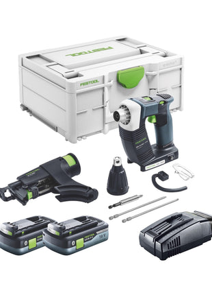 Festool DURADRIVE DWC 18-4500 Basic akumulatorowa wkrętarka budowlana 18 V 14 Nm bezszczotkowa + 2x akumulator 4,0 Ah + szybka ładowarka + systainer