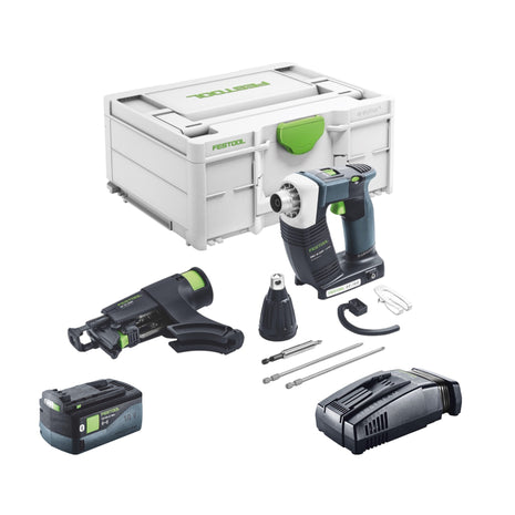 Festool DURADRIVE DWC 18-4500 Atornillador de construcción básico a batería 18 V 14 Nm sin escobillas + 1x batería 5,0 Ah + cargador rápido + systainer