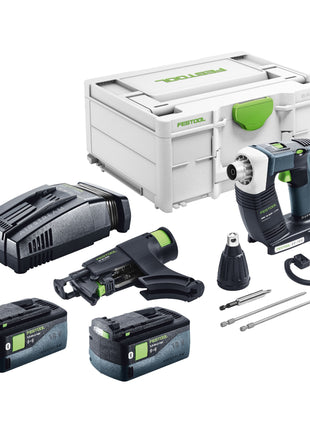 Festool DURADRIVE DWC 18-2500 Basic Akku Bauschrauber 18 V 18 Nm Brushless + 2x Akku 5,0 Ah + Schnellladegerät + Systainer