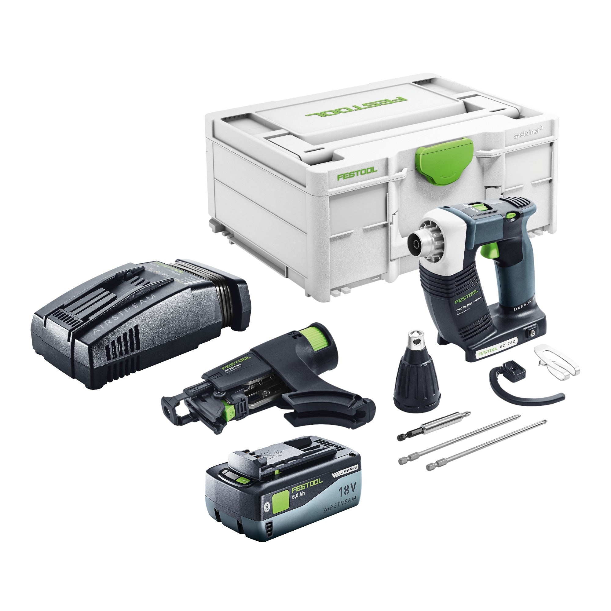 Festool DURADRIVE DWC 18 2500 Basic Akku Bauschrauber 18 V 18 Nm Brushless 1x Akku 8 0 Ah Schnellladegeraet Systainer 0 - toolbrothers
