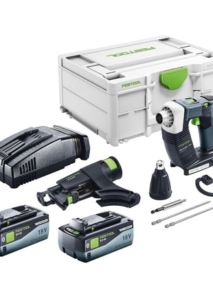 Festool DURADRIVE DWC 18-2500 Basic Akku Bauschrauber 18 V 18 Nm Brushless + 2x Akku 8,0 Ah + Schnellladegerät + Systainer