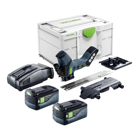 Sierra aislante de batería Festool ISC 240 EB-Basic 18 V 240 mm + 2 baterías 5,0 Ah + cargador rápido + Systainer