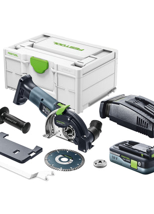 Festool DSC-AGC 18-125 FH EB-Basic Système de tronçonnage à main libre sans fil 18 V 125 mm Brushless + 1x batterie 4,0 Ah + chargeur rapide + Systainer