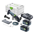 Festool DSC-AGC 18-125 FH EB-Basic sistema di taglio a mano libera a batteria 18 V 125 mm brushless + 2x batteria ricaricabile 5,0 Ah + caricatore rapido + systainer