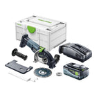Sistema di taglio a mano libera a batteria Festool DSC-AGC 18-125 FH Basic 18 V 125 mm brushless + 1x batteria ricaricabile 8,0 Ah + caricatore rapido + systainer