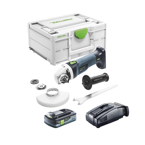 Festool AGC 18-125 EB-Basic cordless angle grinder 18 V 125 mm brushless + 1x rechargeable battery 4.0 Ah + quick charger + systainer