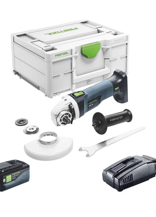 Festool AGC 18-125 EB-Basic Akku Winkelschleifer 18 V 125 mm Brushless + 1x Akku 5,0 Ah + Schnellladegerät + Systainer