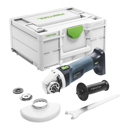 Smerigliatrice angolare a batteria Festool AGC 18-125 EB-Basic 18 V 125 mm brushless + 1x batteria ricaricabile 5,0 Ah + caricatore rapido + systainer