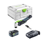 Festool VECTURO OSC 18 E-Basic akumulatorowe narzędzie oscylacyjne 18 V Starlock Max Brushless + 1x akumulator 5,0 Ah + szybka ładowarka + systainer