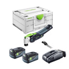 Festool VECTURO OSC 18 E-Basic akumulatorowe narzędzie oscylacyjne 18 V Starlock Max Brushless + 2x akumulator 5,0 Ah + szybka ładowarka + systainer