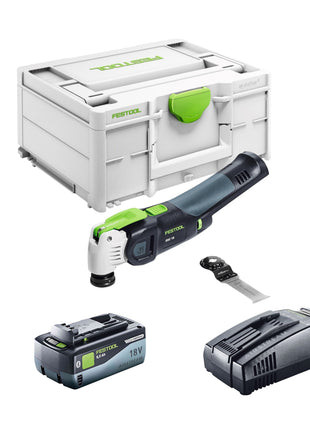 Festool VECTURO OSC 18 E-Basic Oscillateur sans fil 18 V Starlock Max Brushless + 1x batterie 8,0 Ah + chargeur rapide + Systainer