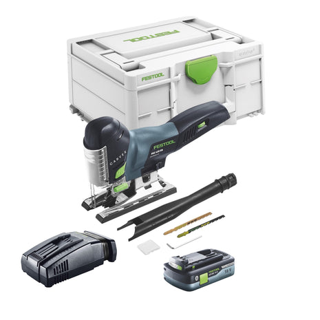 Festool CARVEX PSC 420 EB-Basic seghetto alternativo a pendolo a batteria 18 V 120 mm brushless + 1x batteria ricaricabile 4,0 Ah + caricatore rapido + Systainer