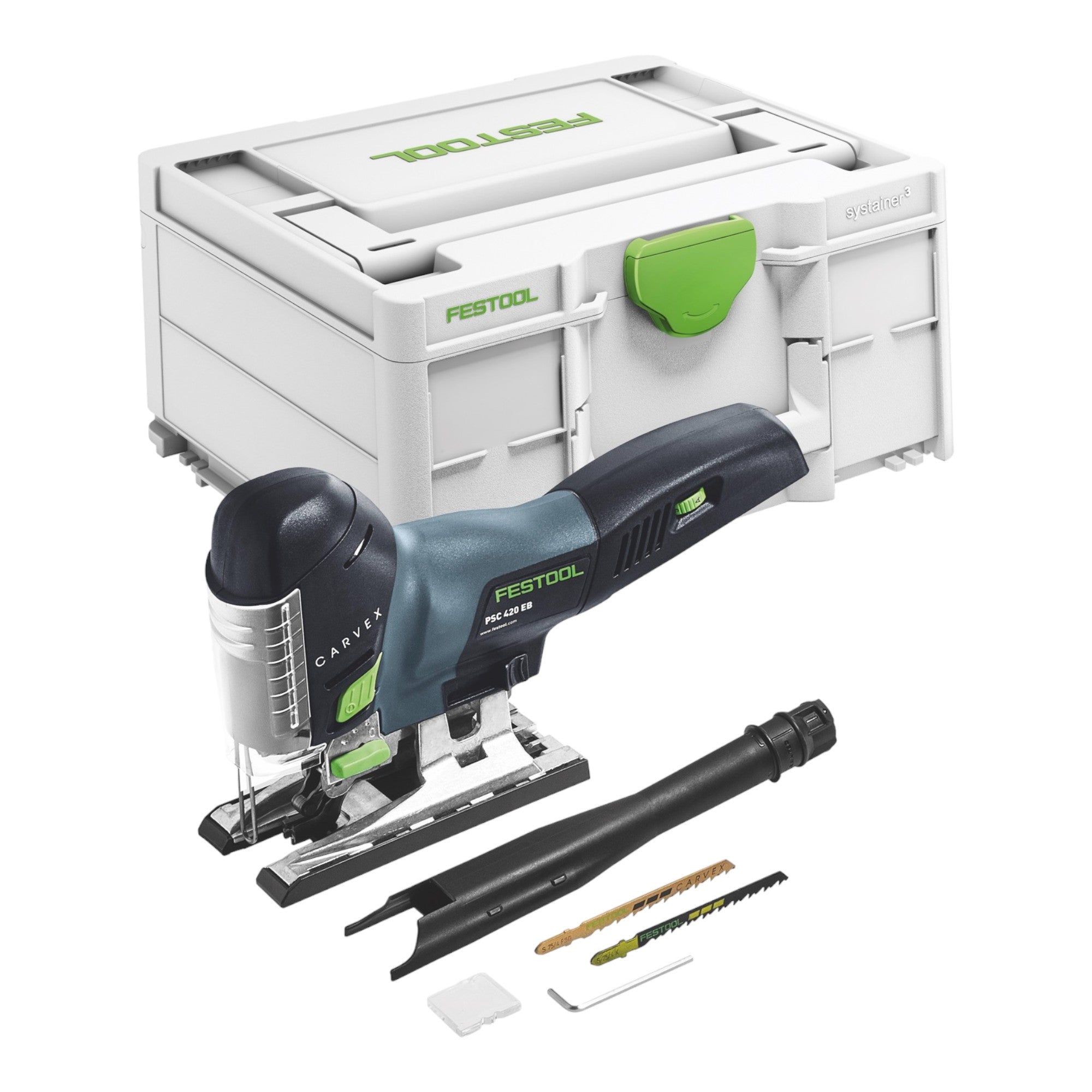 Festool CARVEX PSC 420 EB Basic Akku Pendelstichsaege 18 V 120 mm Brushless 1x Akku 4 0 Ah Schnellladegeraet Systainer 1 - toolbrothers