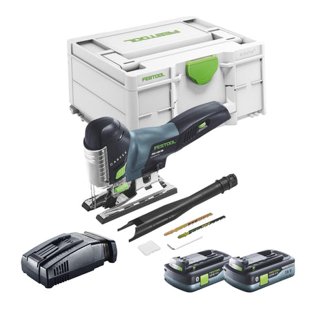 Festool CARVEX PSC 420 EB-Basic akumulatorowa wyrzynarka wahadłowa 18 V 120 mm bezszczotkowa + 2x akumulator 4,0 Ah + szybka ładowarka + Systainer