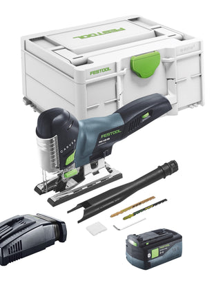 Festool CARVEX PSC 420 EB-Basic akumulatorowa wyrzynarka wahadłowa 18 V 120 mm bezszczotkowa + 1x akumulator 5,0 Ah + szybka ładowarka + Systainer