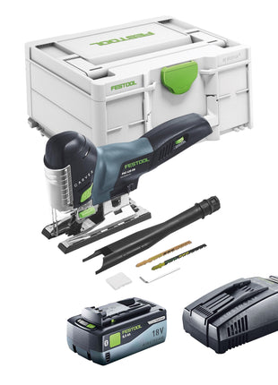 Festool CARVEX PSC 420 EB-Basic Scie sauteuse pendulaire sans fil 18 V 120 mm Brushless + 1x batterie 8,0 Ah + kit de charge rapide + Systainer