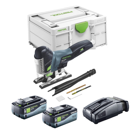 Festool CARVEX PSC 420 Basic seghetto alternativo a pendolo a batteria 18 V 120 mm brushless + 2x batteria ricaricabile 8,0 Ah + caricatore rapido + Systainer