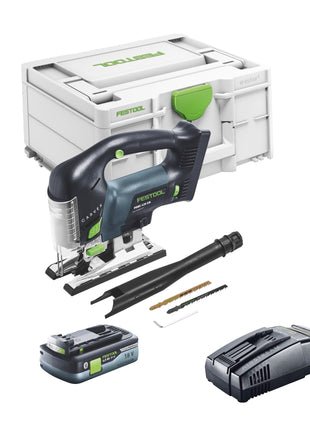 Festool CARVEX PSBC 420 EB-Basic Scie sauteuse pendulaire sans fil 18 V 120 mm Brushless + 1x batterie 4,0 Ah + kit de charge rapide + Systainer