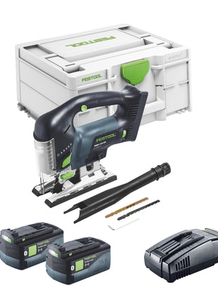 Festool CARVEX PSBC 420 EB-Basic Scie sauteuse pendulaire sans fil 18 V 120 mm Brushless + 2x batterie 5,0 Ah + chargeur rapide + Systainer