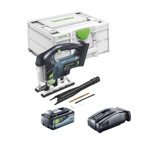 Festool CARVEX PSBC 420 EB-Basic Scie sauteuse pendulaire sans fil 18 V 120 mm Brushless + 1x batterie 8,0 Ah + chargeur rapide + Systainer