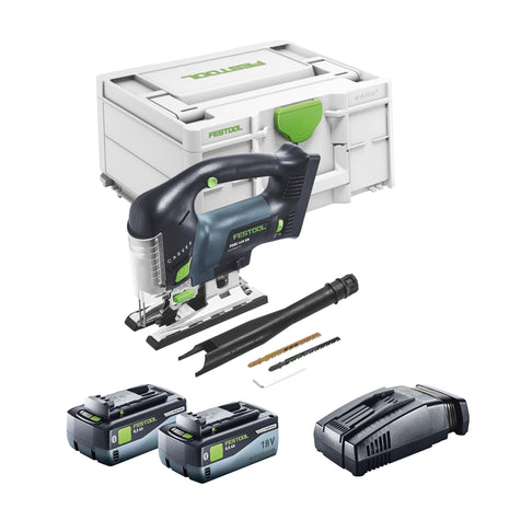 Festool CARVEX PSBC 420 EB-Basic Akku Pendelstichsäge 18 V 120 mm Brushless + 2x Akku 8,0 Ah + Schnellladegerät + Systainer