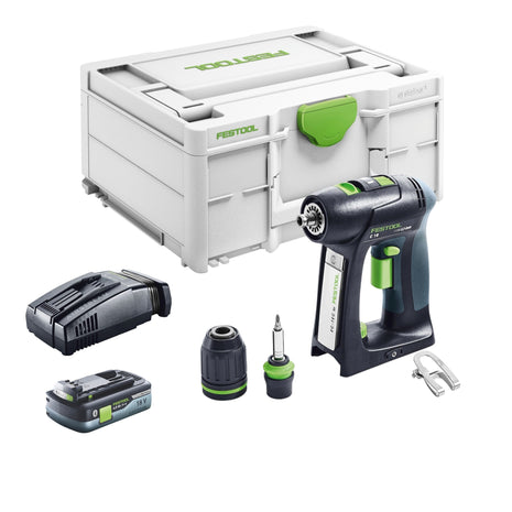 Festool C 18 Basic Perceuse-visseuse sans fil 18 V 45 Nm Brushless + 1x batterie 4,0 Ah + chargeur rapide + Systainer