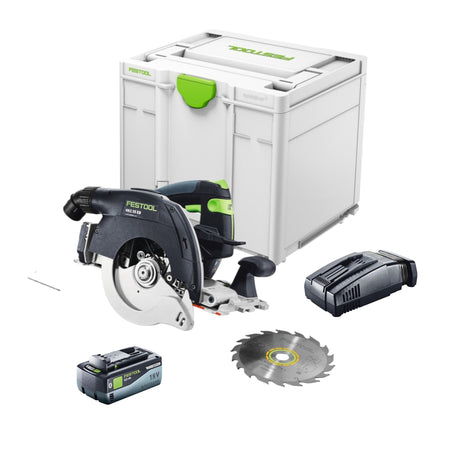 Festool HKC 55 EB-Basic Akku Handkreissäge 18 V 160 mm Brushless + 1x Akku 8,0 Ah + Schnellladegerät + Systainer