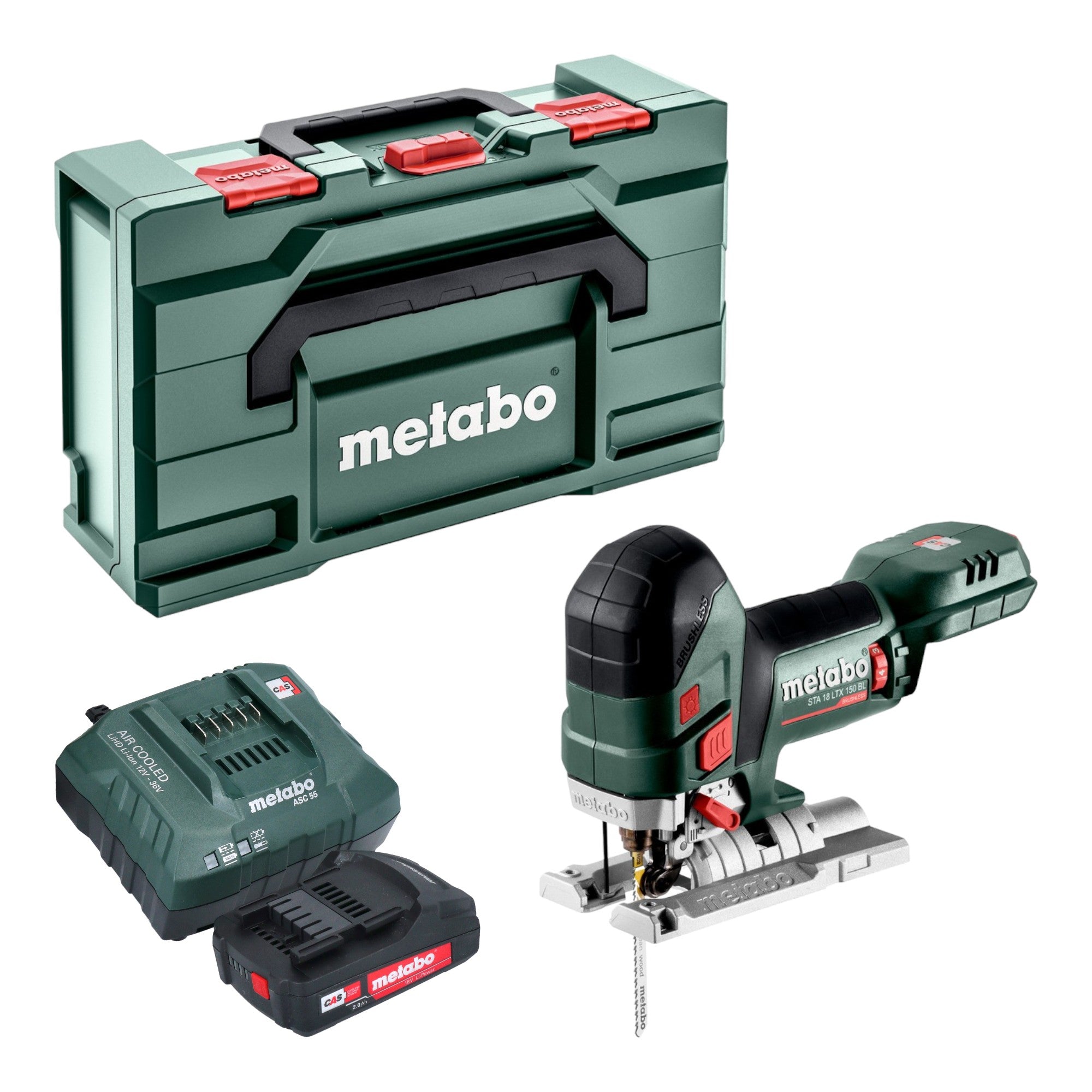 Metabo STA 18 LTX 150 BL Akku Stichsaege 18 V 150 mm Brushless 1x Akku 2 0 Ah Ladegeraet Metabox 0 - toolbrothers