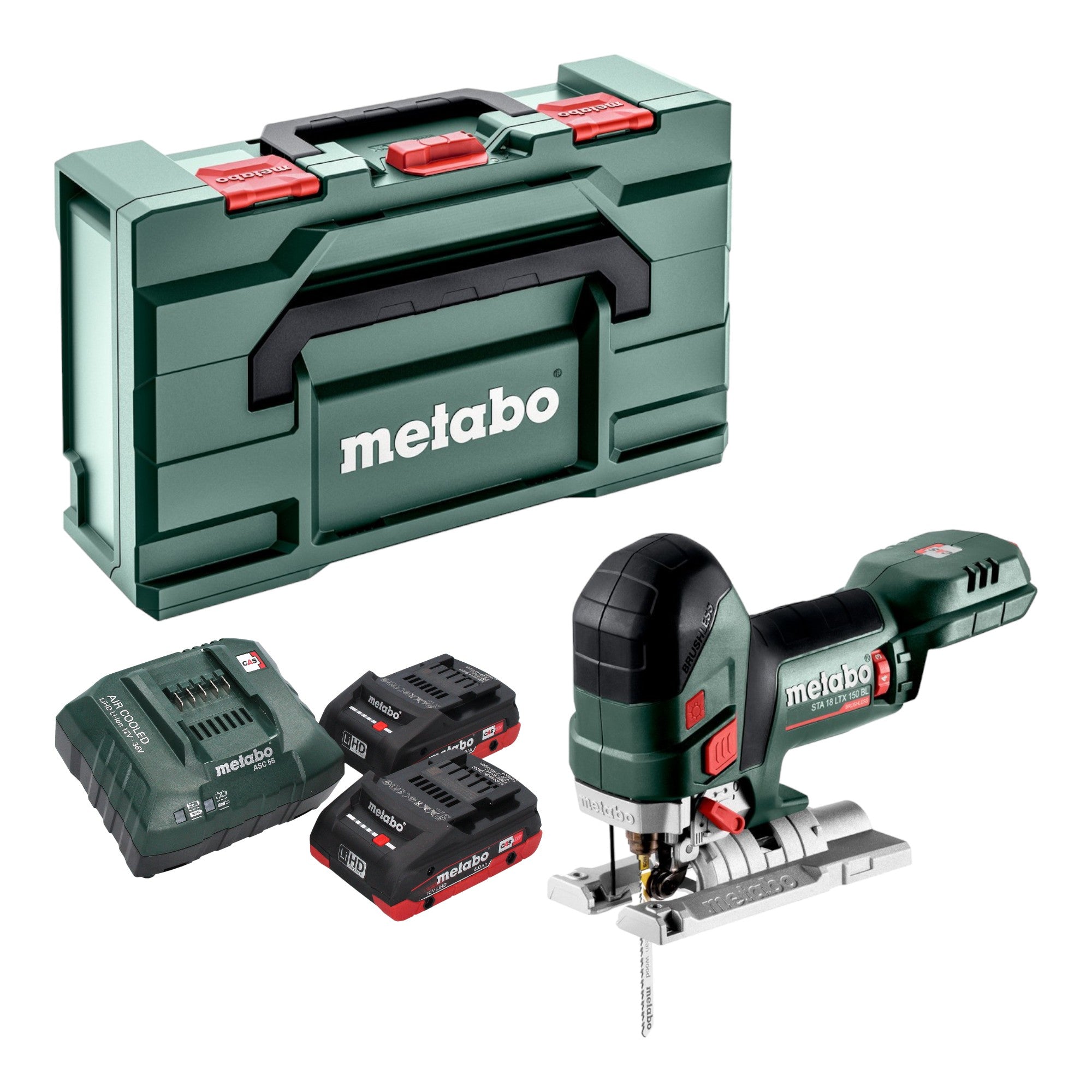 Metabo STA 18 LTX 150 BL Akku Stichsaege 18 V 150 mm Brushless 2x LiHD Akku 4 0 Ah Ladegeraet Metabox 0 - toolbrothers