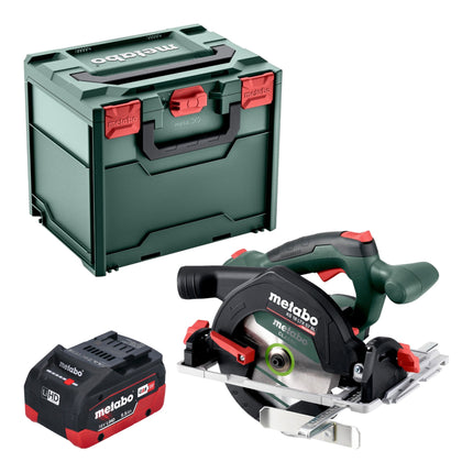 Sega circolare a batteria Metabo KS 18 LTX 57 BL 18 V 57 mm + 1x batteria LiHD 5,5 Ah + metabox - senza caricabatterie