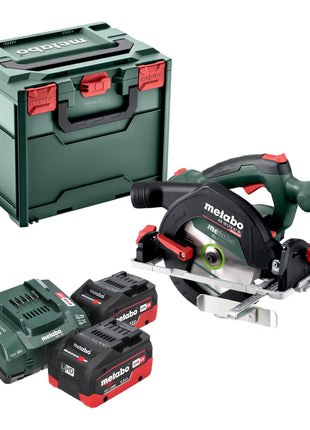 Metabo KS 18 LTX 57 BL Scie circulaire portative sans fil 18 V 57 mm + 2x batterie LiHD 5,5 Ah + chargeur + Metabox