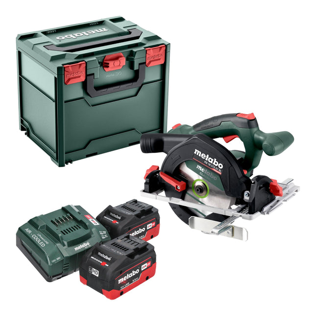 Sega circolare a batteria Metabo KS 18 LTX 57 BL 18 V 57 mm + 2x batteria LiHD 5,5 Ah + caricatore + metabox