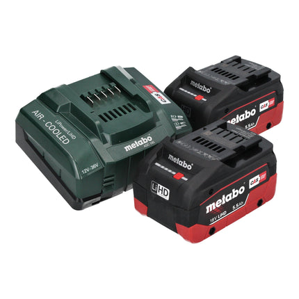 Sega circolare a batteria Metabo KS 18 LTX 57 BL 18 V 57 mm + 2x batteria LiHD 5,5 Ah + caricatore + metabox