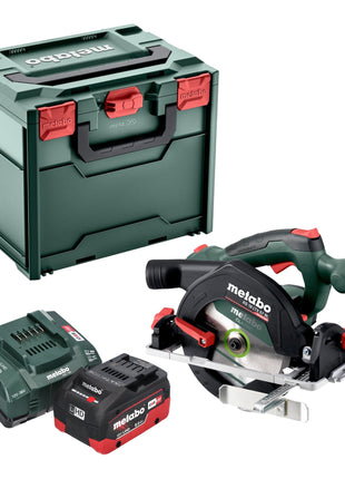 Metabo KS 18 LTX 57 BL Scie circulaire portative sans fil 18 V 57 mm + 1x batterie LiHD 8,0 Ah + chargeur + Metabox