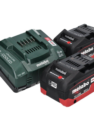 Metabo KS 18 LTX 57 BL Scie circulaire portative sans fil 18 V 57 mm ( 611857810 ) + 2x batterie LiHD 8,0 Ah + chargeur + Metabox