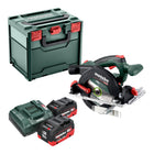 Metabo KS 18 LTX 57 BL Scie circulaire portative sans fil 18 V 57 mm + 2x batterie LiHD 10,0 Ah + chargeur + Metabox