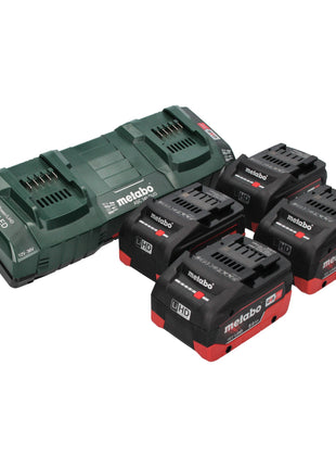 Metabo AS 36 18 L 20 PC Akku Nass Trocken Sauger 36 V ( 2x 18 V ) 20 L + 4x LiHD Akku 8,0 Ah + Doppelladegerät