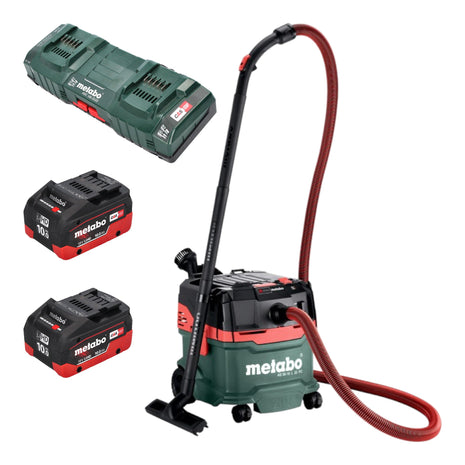 Metabo AS 36 18 L 20 PC Aspirateur eau et poussières sans fil 36 V ( 2x 18 V ) 20 L + 2x batterie LiHD 10,0 Ah + chargeur double